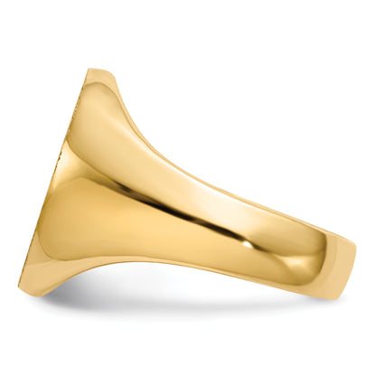 10K Yellow Gold 10Ky 17.5X14.0mm Closed Back Men'S Signet Ring