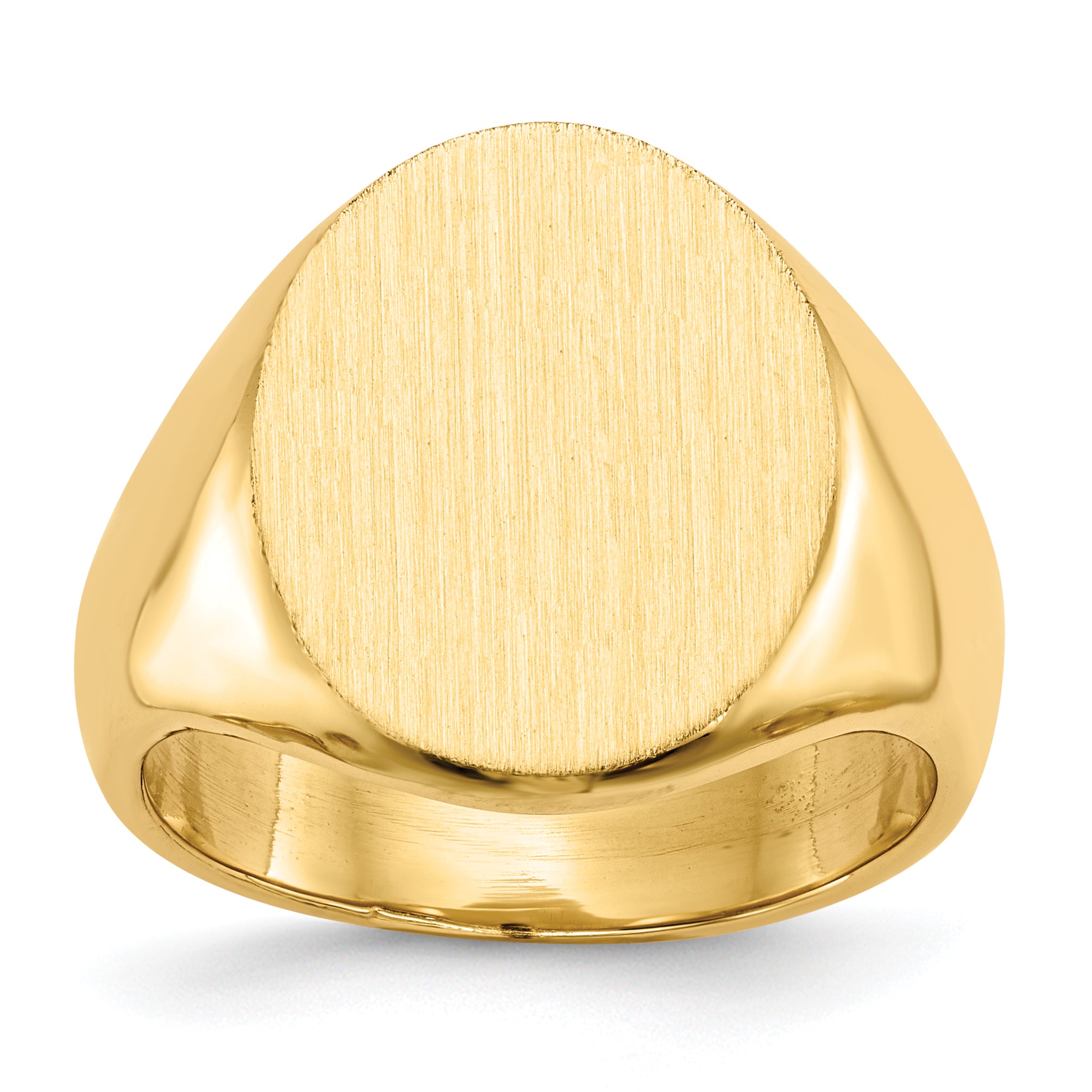 10K Yellow Gold 10Ky 17.5X14.0mm Closed Back Men'S Signet Ring