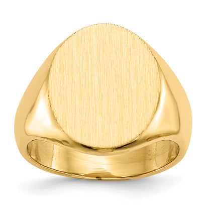 10K Yellow Gold 10Ky 17.5X14.0mm Closed Back Men'S Signet Ring