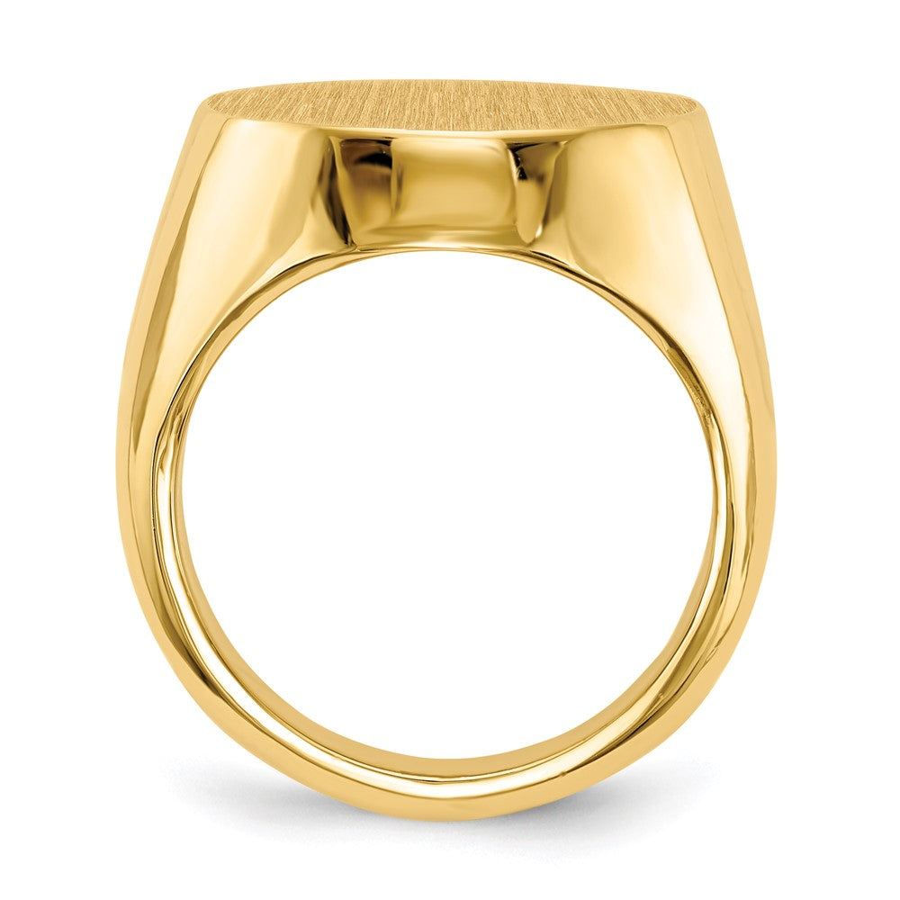 14K Yellow Gold 20.0x18.0mm Closed Back Men's Signet Ring