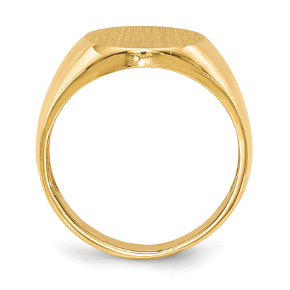 10K Yellow Gold 10Ky 15.0X13.5mm Open Back Men'S Signet Ring