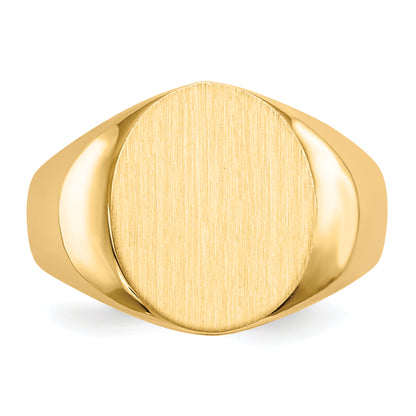 10K Yellow Gold 10Ky 15.0X13.5mm Open Back Men'S Signet Ring