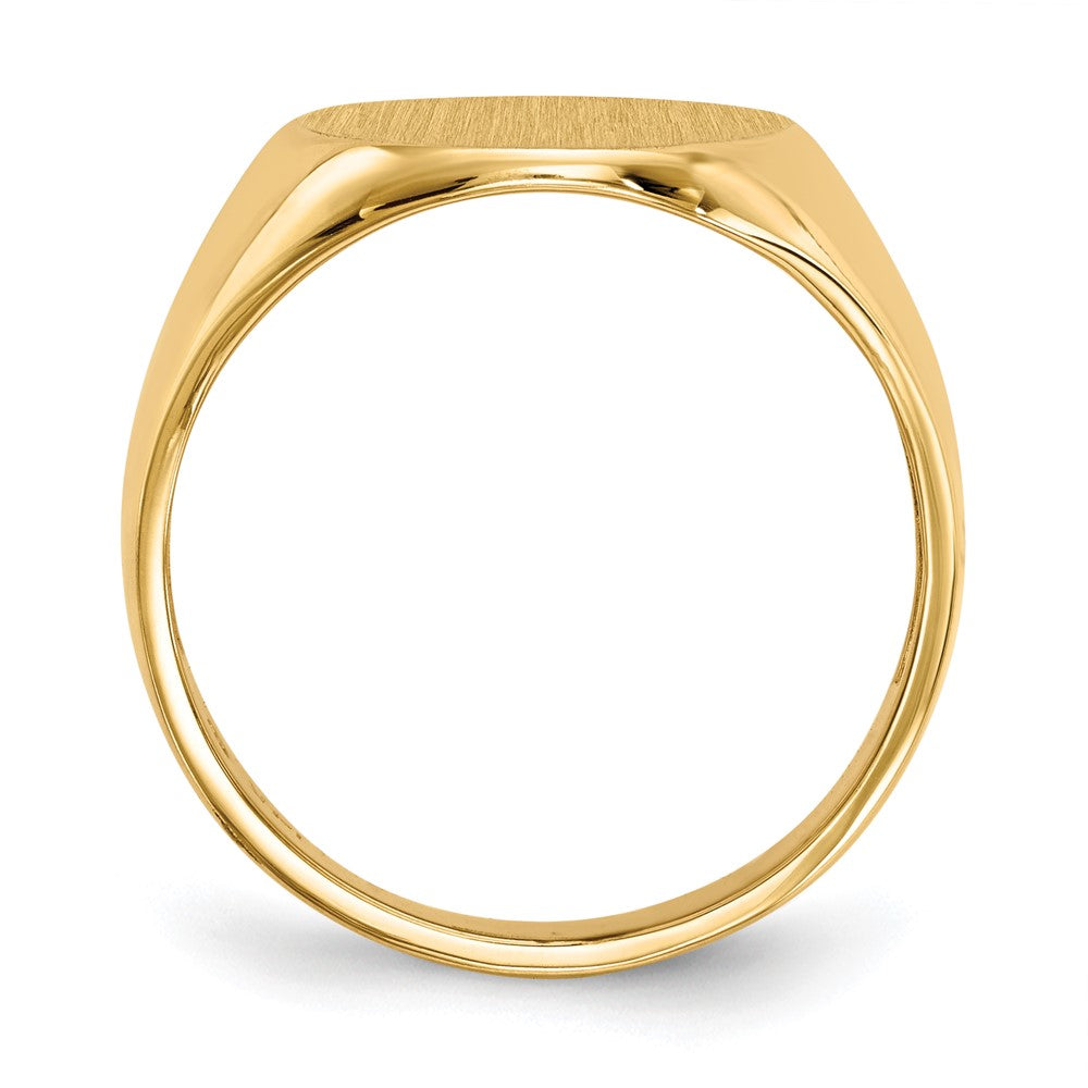 14K Yellow Gold 14.0x13.0mm Open Back Mens Signet Ring