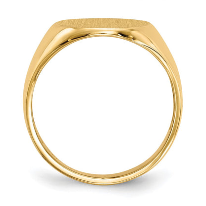 14K Yellow Gold 14.0x13.0mm Open Back Mens Signet Ring