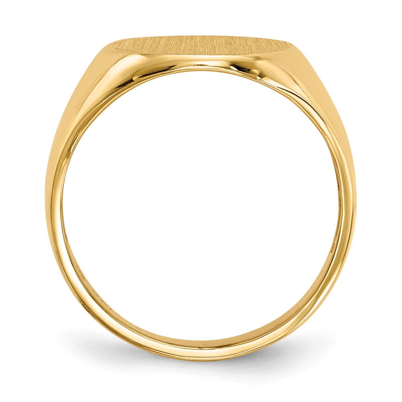 14K Yellow Gold 14.0x13.0mm Open Back Mens Signet Ring