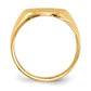 14k yellow gold 14 0x13 0mm open back mens signet ring rs133