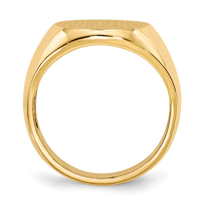 10K Yellow Gold 18.5X14.0mm Open Back Men'S Signet Ring