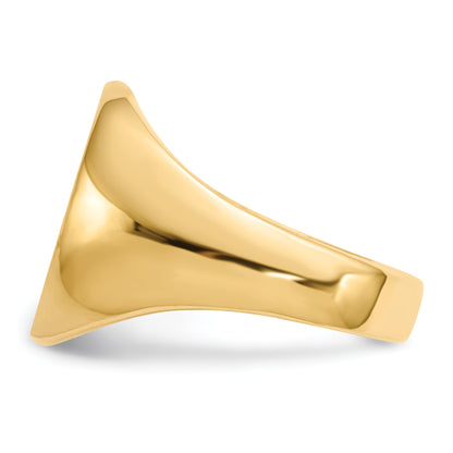 10K Yellow Gold 18.5X14.0mm Open Back Men'S Signet Ring