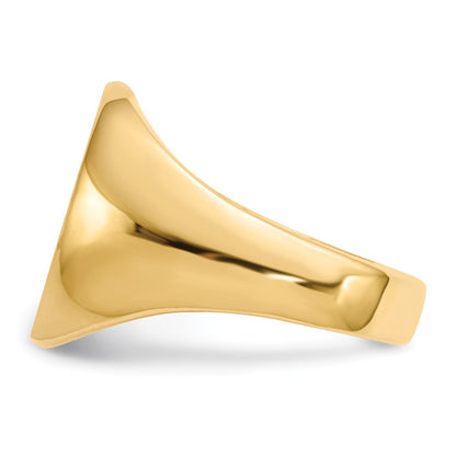 14K Yellow Gold 18.5x14.0mm Open Back Men's Signet Ring