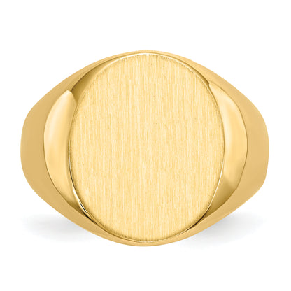 10K Yellow Gold 18.5X14.0mm Open Back Men'S Signet Ring