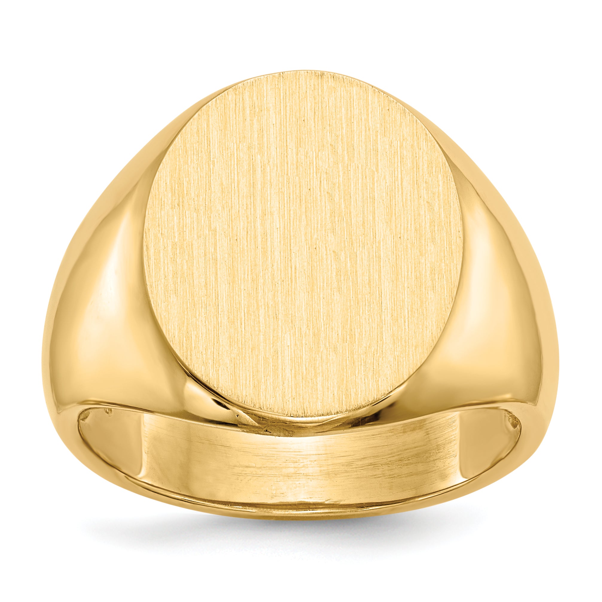 10K Yellow Gold 18.5X14.0mm Open Back Men'S Signet Ring
