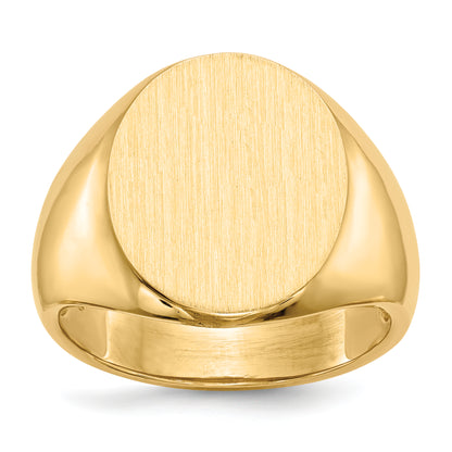 10K Yellow Gold 18.5X14.0mm Open Back Men'S Signet Ring