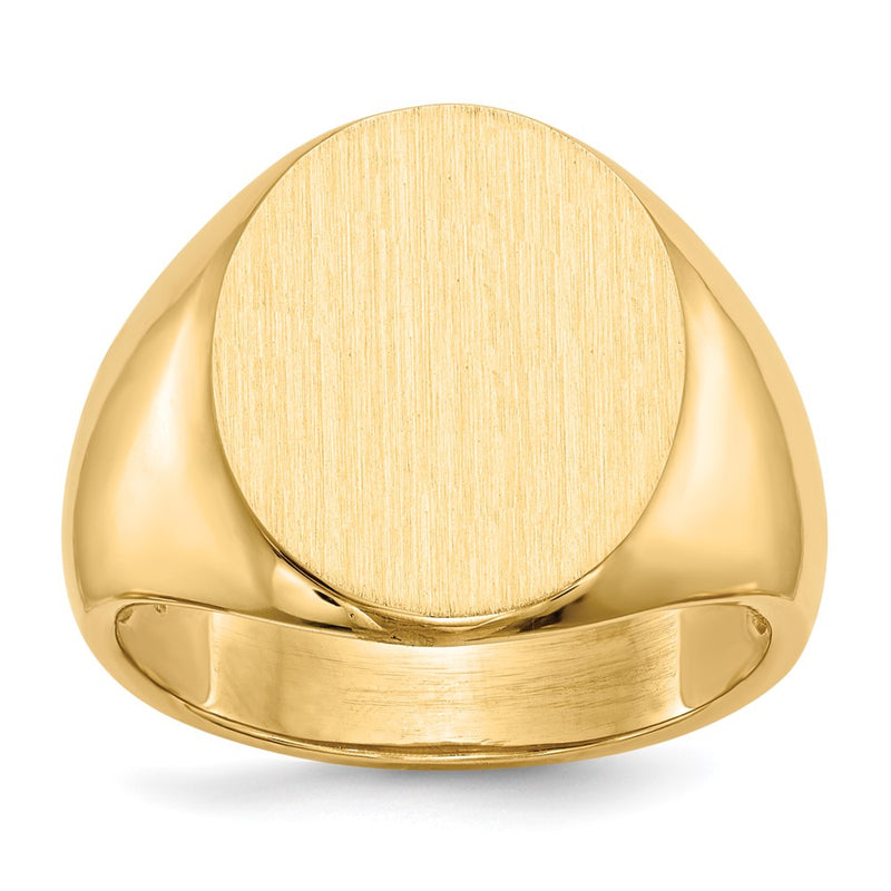 10K Yellow Gold 18.5X14.0mm Open Back Men'S Signet Ring