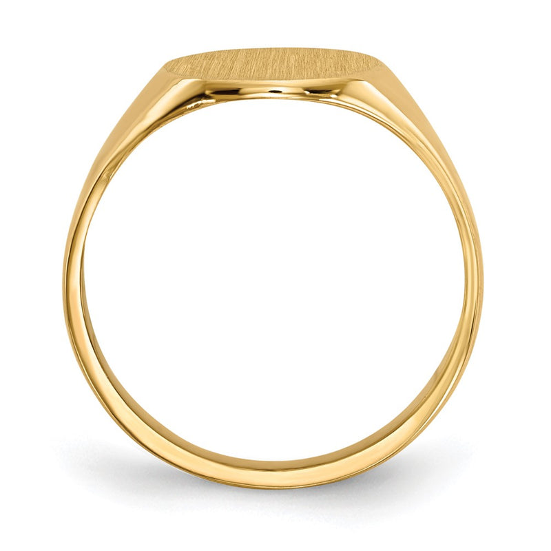 14K Yellow Gold 10 x10.5 mm Closed Back Signet Ring