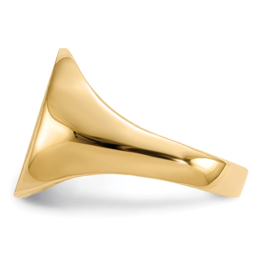 10K Yellow Gold 10Ky 13.5X12.0mm Closed Back Signet Ring