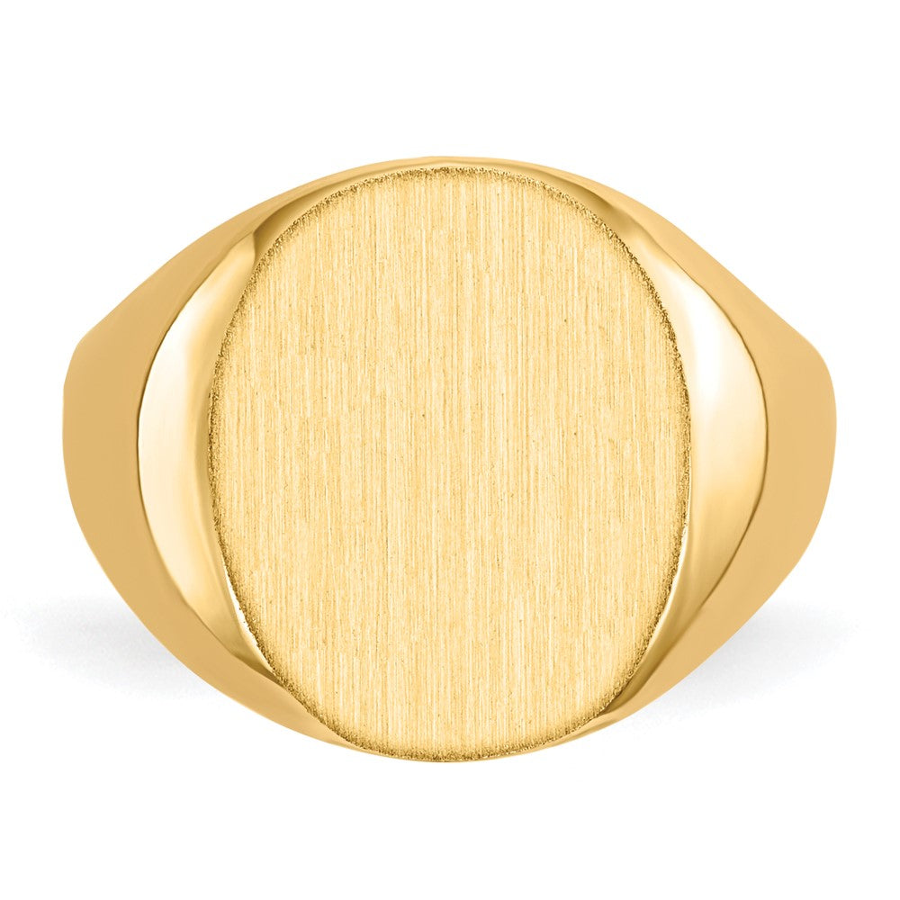 10K Yellow Gold 10Ky 13.5X12.0mm Closed Back Signet Ring