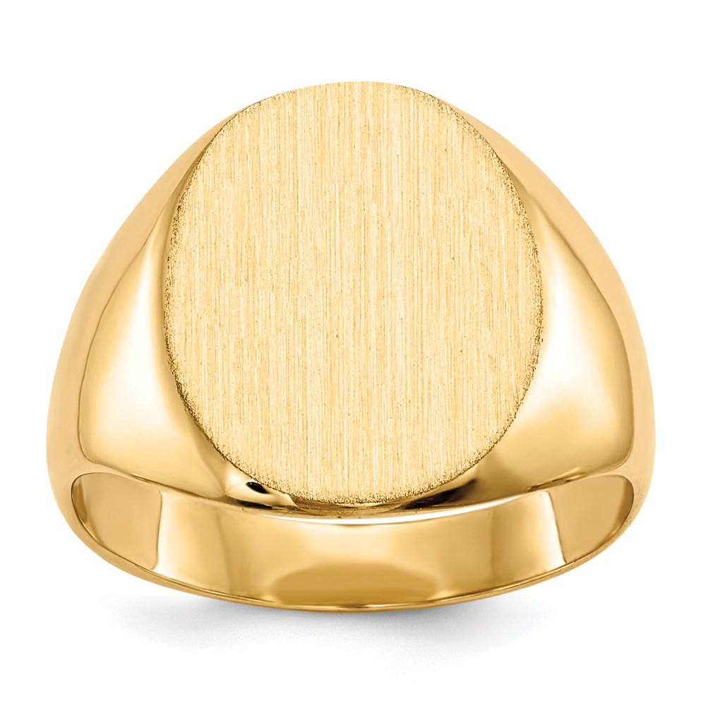10K Yellow Gold 10Ky 13.5X12.0mm Closed Back Signet Ring