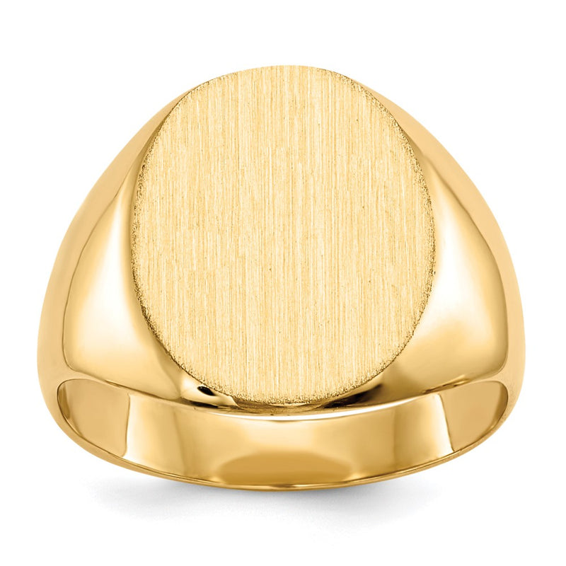 10K Yellow Gold 10Ky 13.5X12.0mm Closed Back Signet Ring