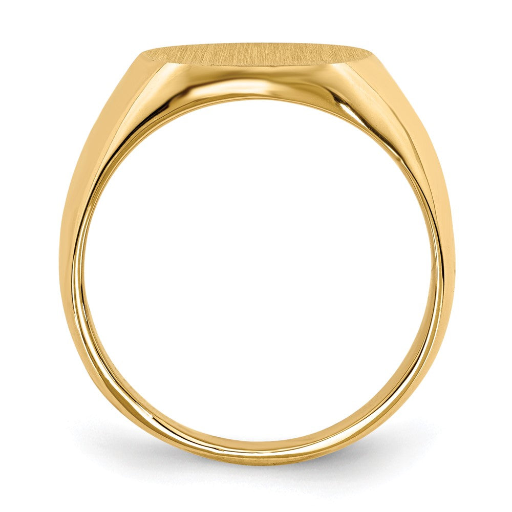 14K Yellow Gold 14.0x12.5mm Closed Back Signet Ring