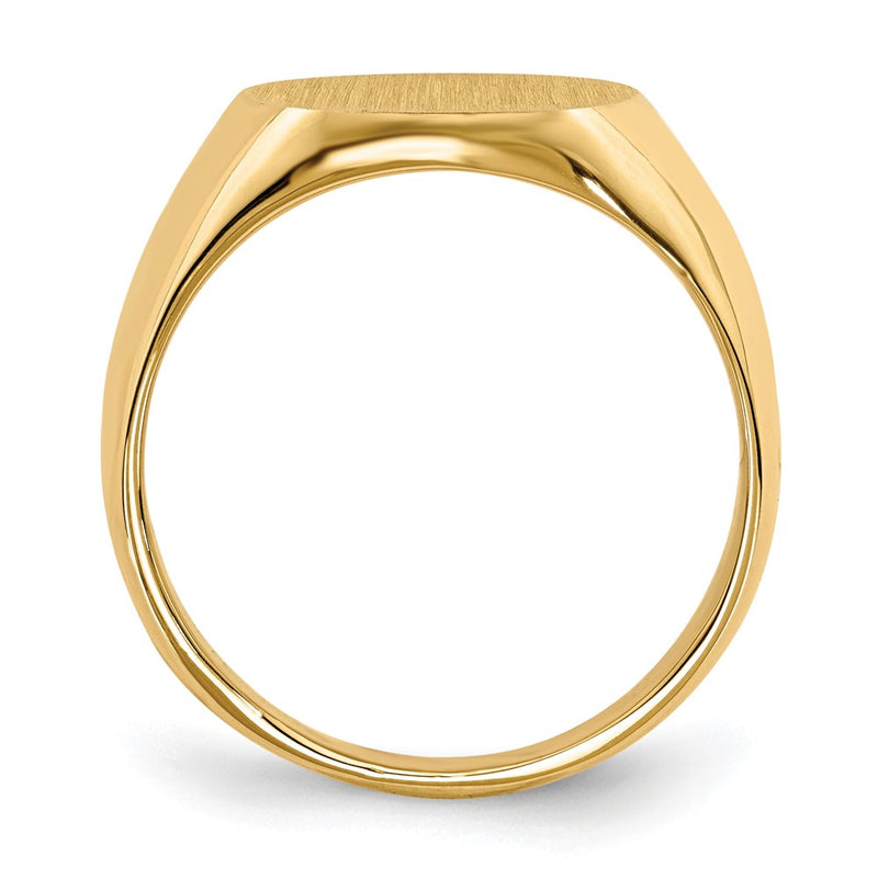 14K Yellow Gold 14.0x12.5mm Closed Back Signet Ring