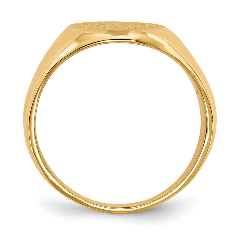 14K Yellow Gold 16.0x11.5mm Closed Back Men's Signet Ring