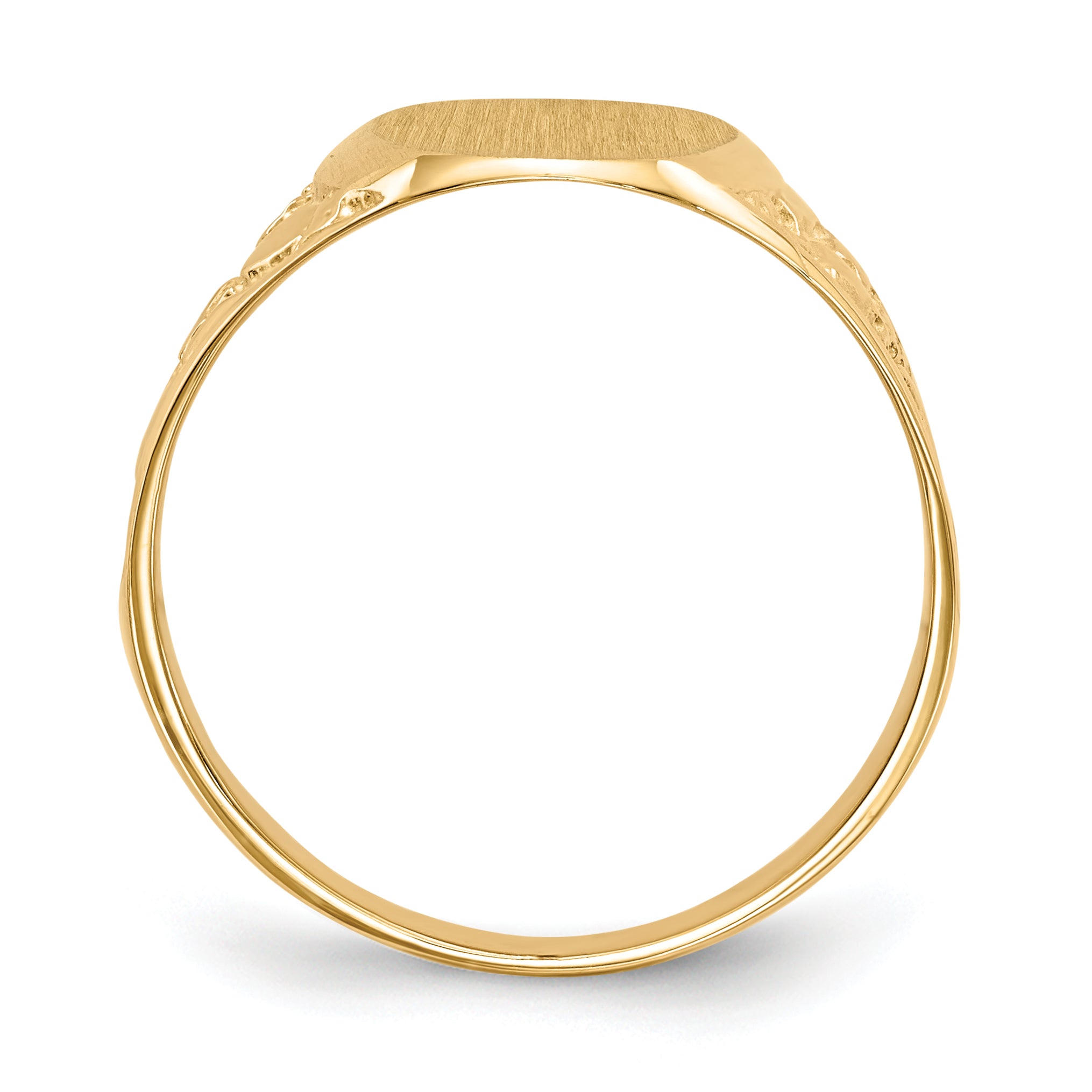10K Yellow Gold 10Ky14.5X11.0mm Closed Back Men'S Signet Ring
