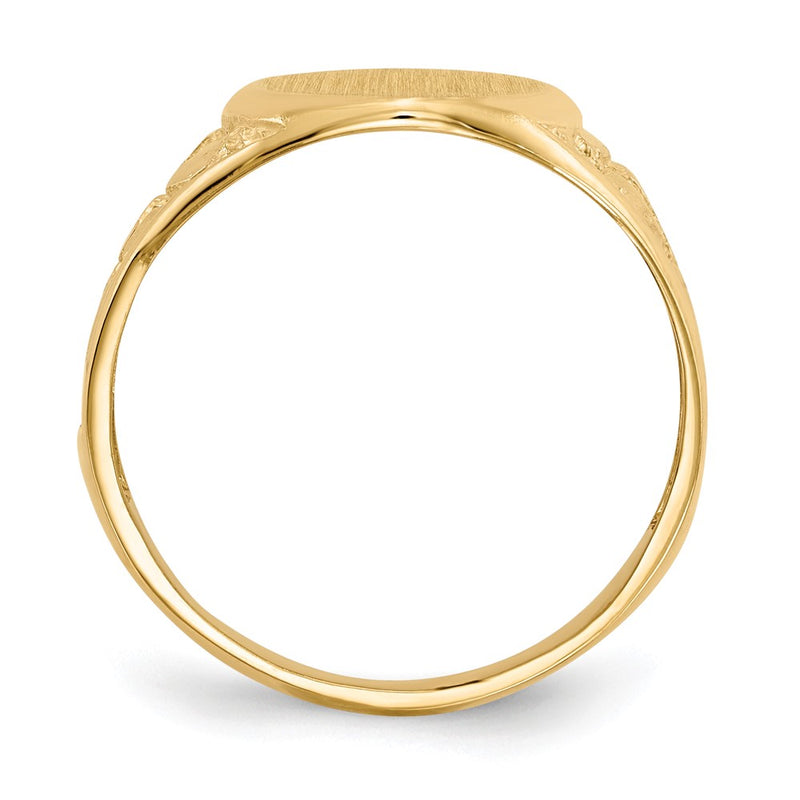 10K Yellow Gold 10Ky 15.0X11.5mm Open Back Men'S Signet Ring