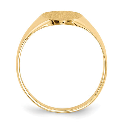 14K Yellow Gold 12.5x8.5mm Closed Back Signet Ring