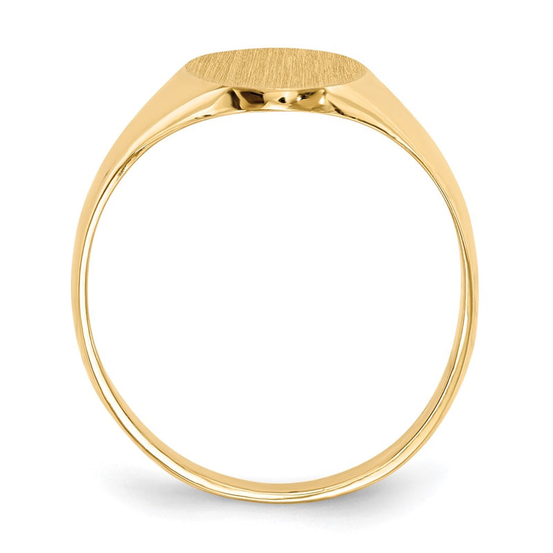 14K Yellow Gold 12.5x8.5mm Closed Back Signet Ring