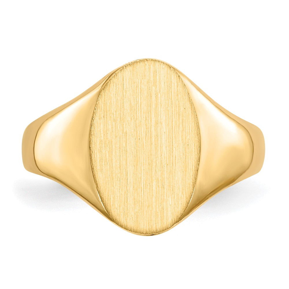 10K Yellow Gold 10Ky 12.5X8.5mm Closed Back Signet Ring