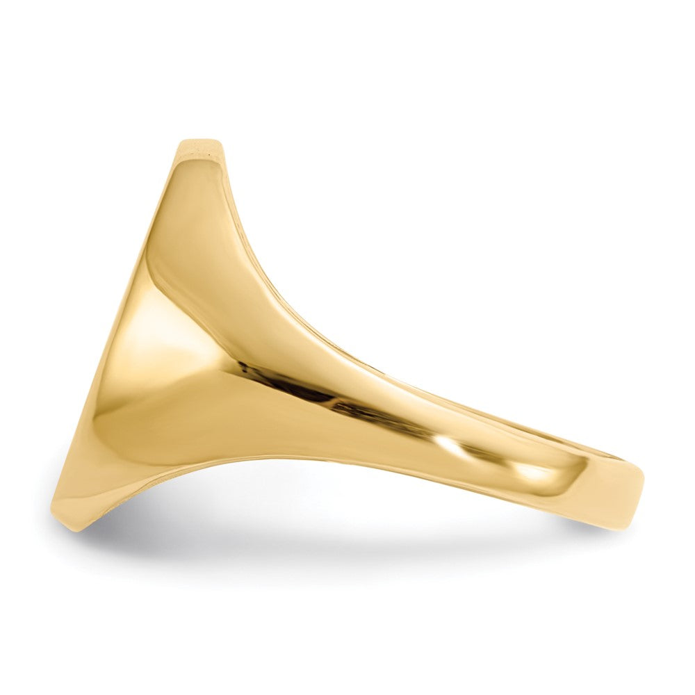 14K Yellow Gold 13.0x10.0mm Closed Back Signet Ring