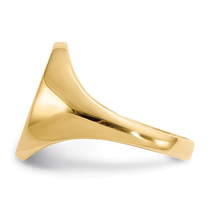 14K Yellow Gold 13.0x10.0mm Closed Back Signet Ring