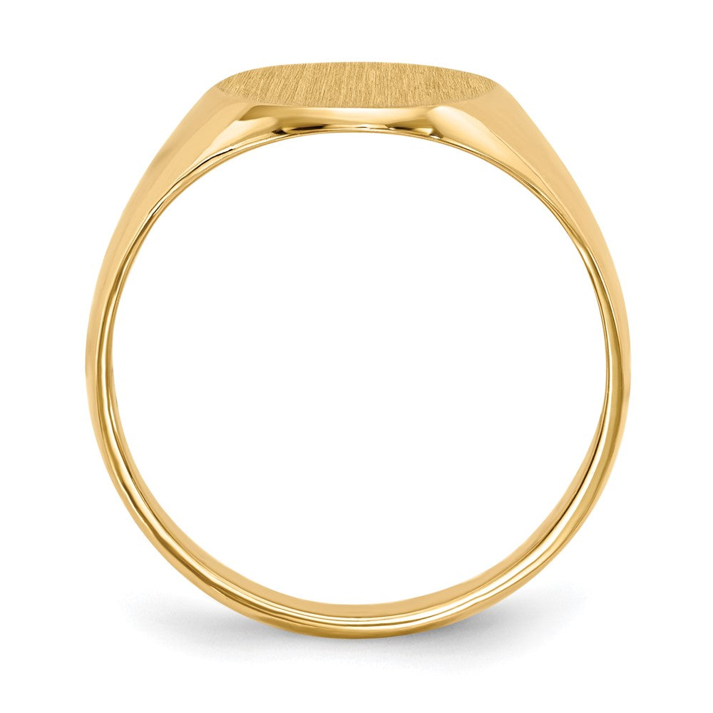 14K Yellow Gold 14.0x10.0mm Closed Back Signet Ring