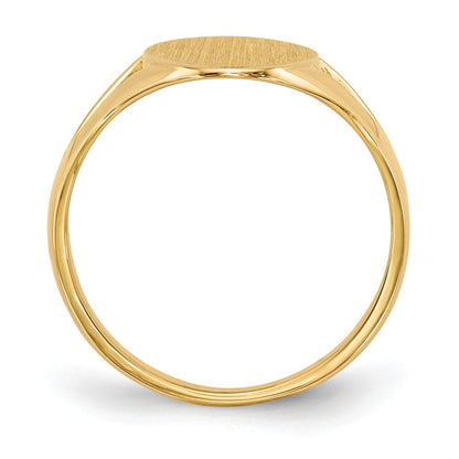 14K Yellow Gold 16.5x9.0mm Closed Back Signet Ring