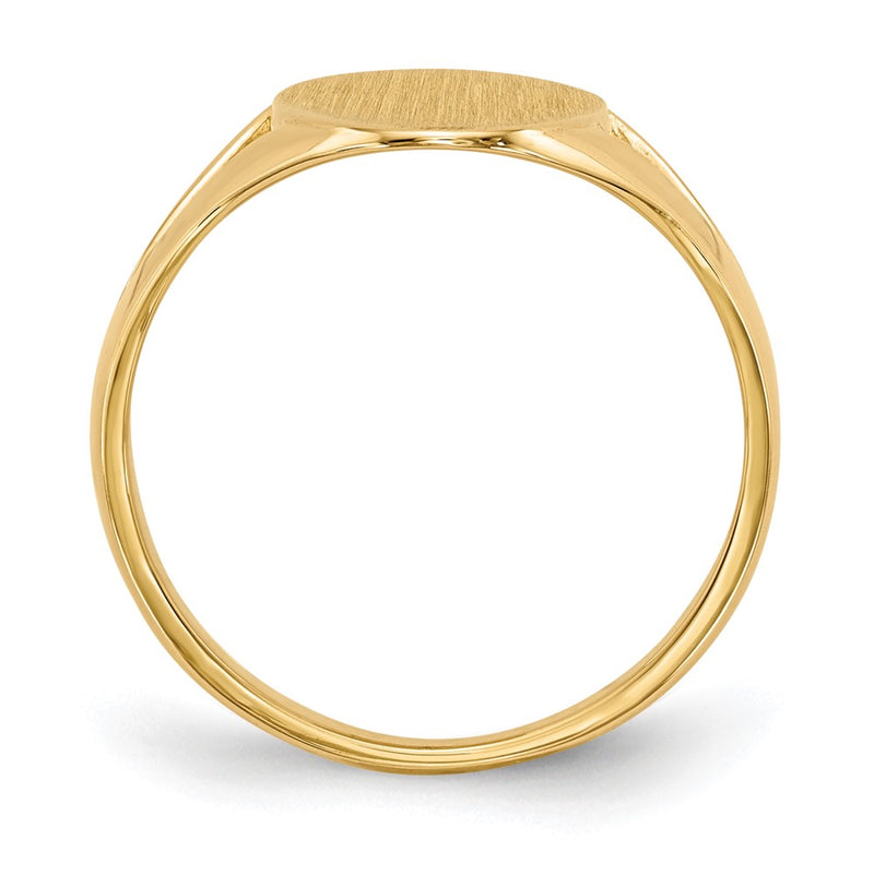 14K Yellow Gold 16.5x9.0mm Closed Back Signet Ring