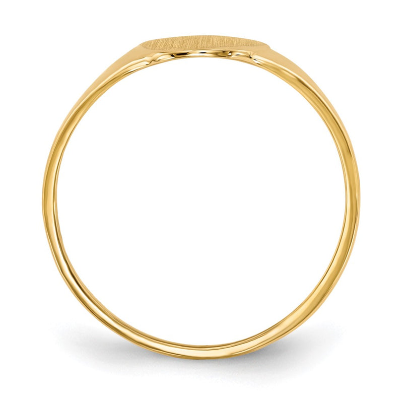 14K Yellow Gold 12.0x8.5mm Open Back Signet Ring