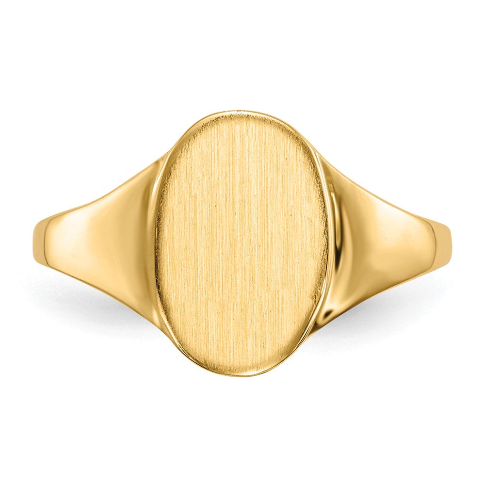10K Yellow Gold 10Ky 12.0X8.5mm Open Back Signet Ring