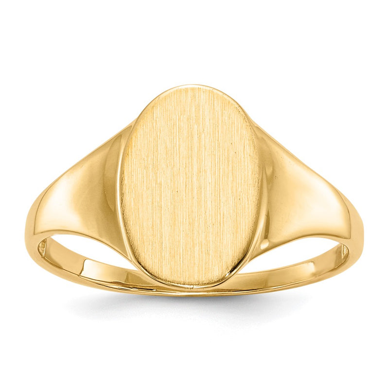 10K Yellow Gold 10Ky 12.0X8.5mm Open Back Signet Ring