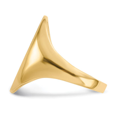 14K Yellow Gold 12.0x17.0mm Open Back Signet Ring