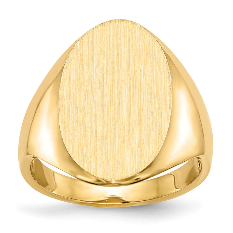 14K Yellow Gold 12.0x17.0mm Open Back Signet Ring