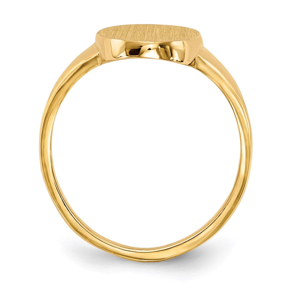 14K Yellow Gold 14.5x9.0mm Closed Back Signet Ring