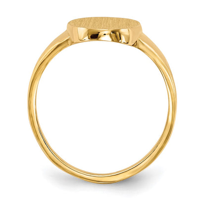 14K Yellow Gold 14.5x9.0mm Closed Back Signet Ring