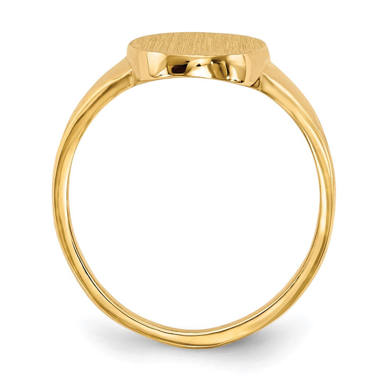 14K Yellow Gold 14.5x9.0mm Closed Back Signet Ring