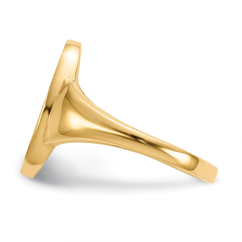 14K Yellow Gold 14.5x9.0mm Closed Back Signet Ring