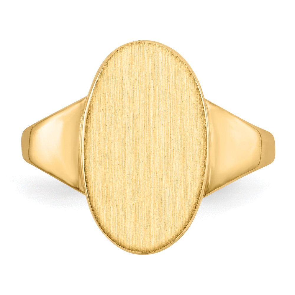 14K Yellow Gold 14.5x9.0mm Closed Back Signet Ring