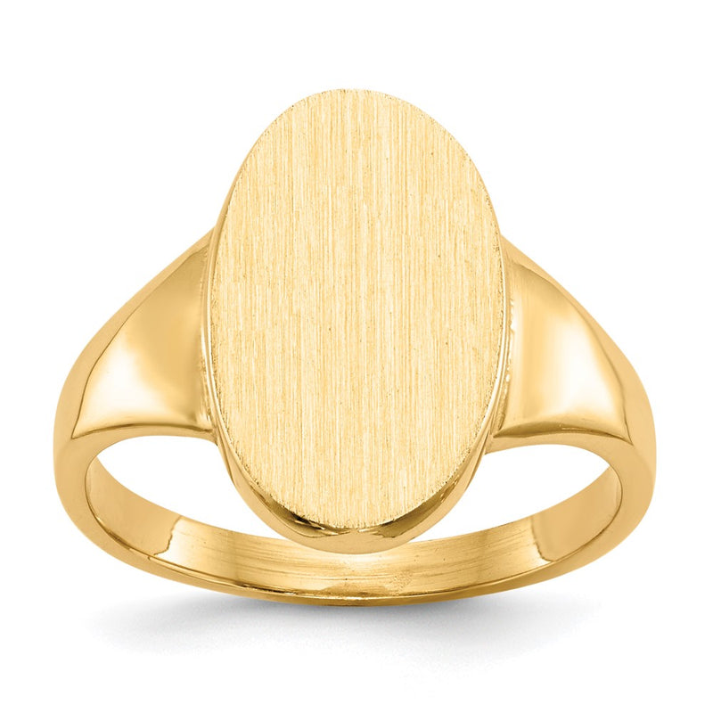 14K Yellow Gold 14.5x9.0mm Closed Back Signet Ring