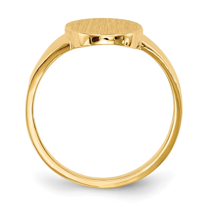10K Yellow Gold 15.0x9.0mm Open Back Signet Ring