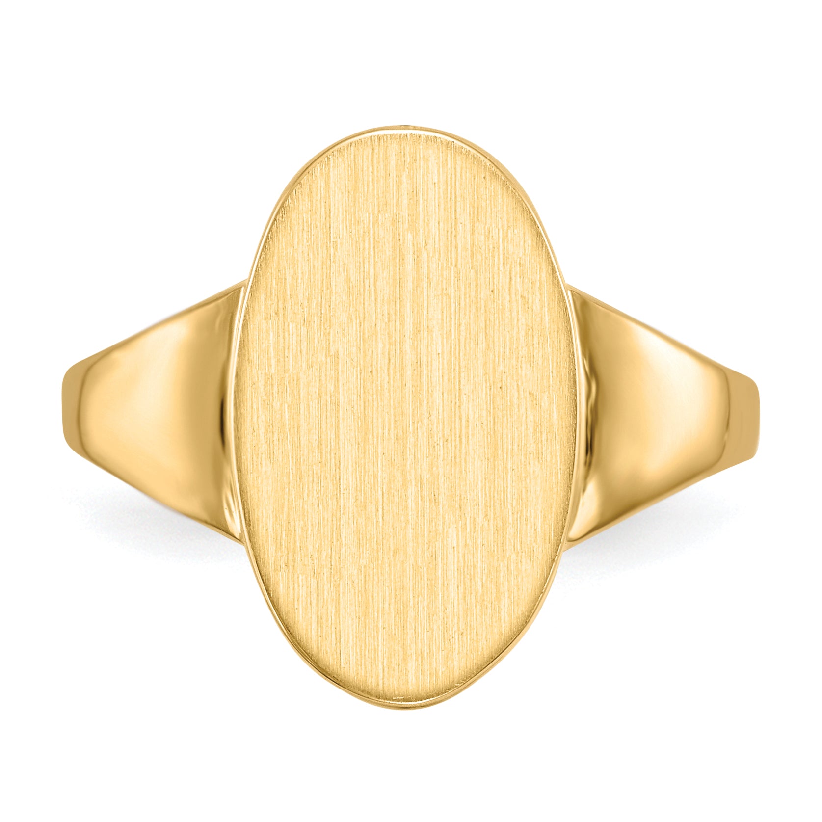 10K Yellow Gold 15.0x9.0mm Open Back Signet Ring