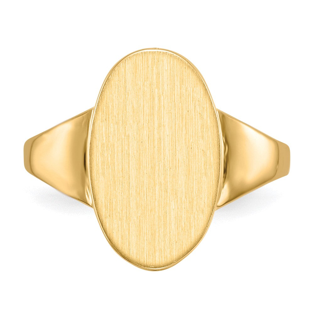 10K Yellow Gold 15.0x9.0mm Open Back Signet Ring