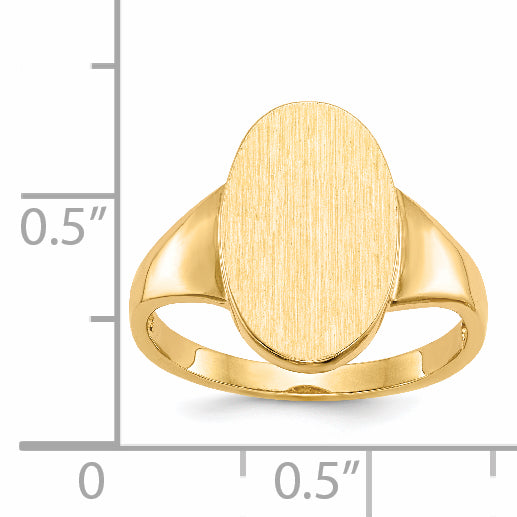 14K Yellow Gold 14.5x9.0mm Open Back Signet Ring